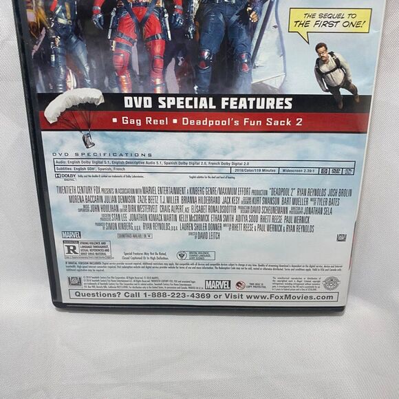 Deadpool 2 DVD Movie 2018 with Case Rated R - Picture 5 of 7